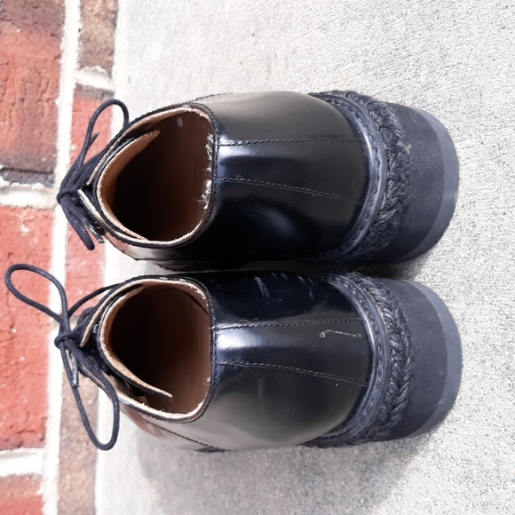 Castaner Size 38/US7.5 Black Platform Espadrille Oxford Shoes - Picture 6 of 17